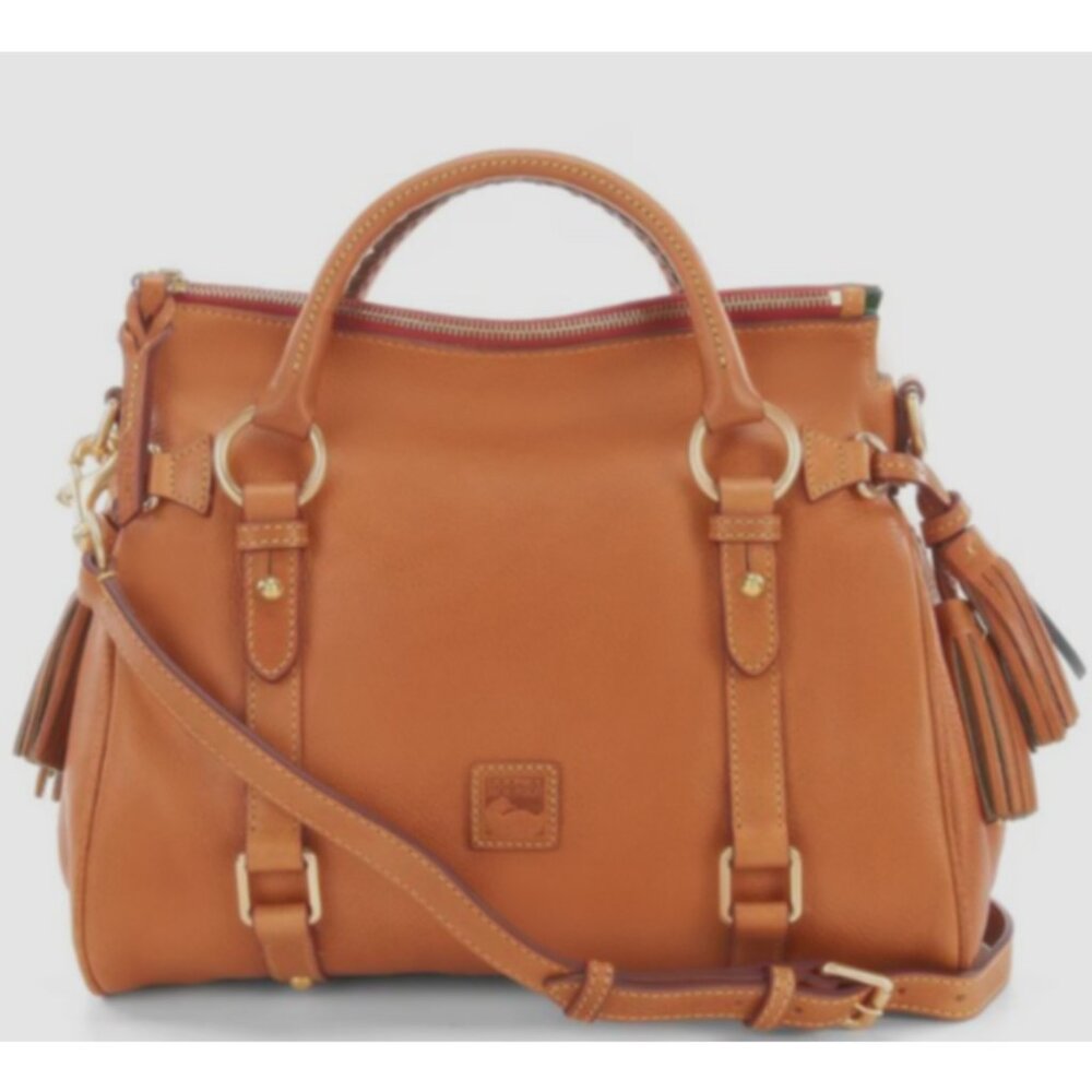 Nwt Dooney & Bourke Florentine Italian Vachetta Leather Satchel